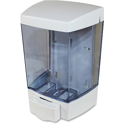 Genuine Joe Liquid Soap Dispenser Manual - 1.44 quart Capacity - See-through Tank, Water Resistant - White - 1 Each (GJO85133)