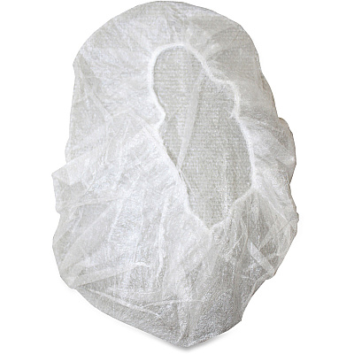 Genuine Joe Nonwoven Bouffant Cap Recommended for: Hospital, Laboratory - Large - 21" Stretched Diameter - Contaminant Protection - Polypropylene - White - Lightweight, Comfortable, Elastic Headband - 1 Pack (GJO85140)