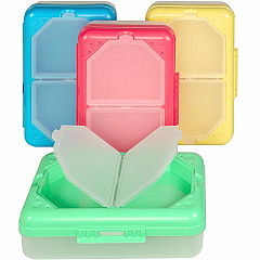 C-Line 3-compartment Storage Box External Dimensions: 8.3" Width x 5.4" Depth x 2.4" Height - 3 Dividers - Blue, Aqua, Purple, Pink - For Office Supplies, School Supplies - 12 / Carton (48500) C-Line 3-compartment Storage Box External Dimensions: 8.3" Width x 5.4" Depth x 2.4" Height - 3 Dividers - Blue, Aqua, Purple, Pink - For Office Supplies, School Supplies - 12 / Carton (48500)