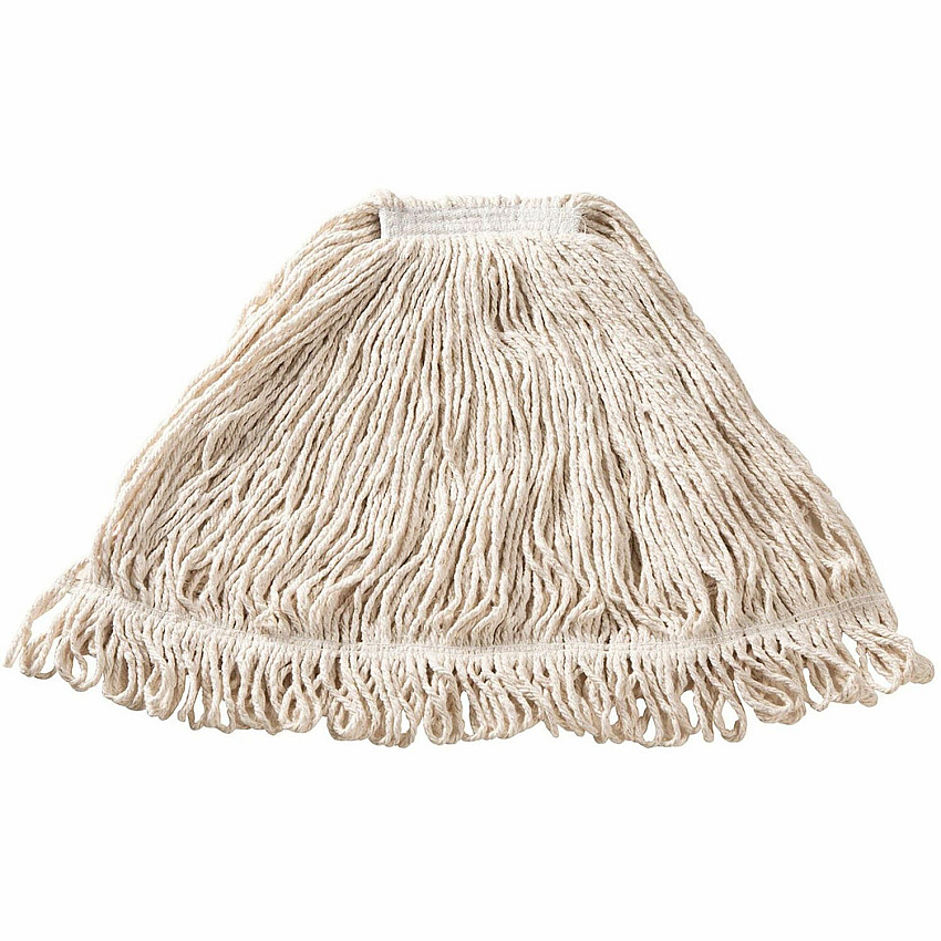 Rubbermaid Commercial Super Stitch Large Blend Mop Cotton, Synthetic Yarn - 1 Each (D21306WH00)