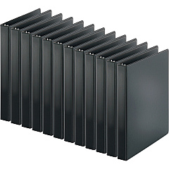 Business Source Basic Round-ring Binder 1" Binder Capacity - Letter - 8 1/2" x 11" Sheet Size - 3 Ring - Fastener: Round Ring - Pocket: Inside Front & Back - Chipboard, Polypropylene - Black - 9.60 oz - Sturdy, Non Locking Mechanism, Exposed  (BSN09976CT)