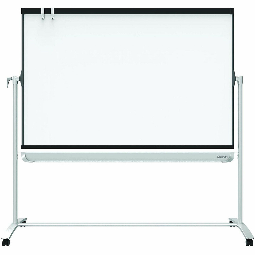 Quartet Magnetic Mobile Presentation Easel 48" (4 ft) Width x 36" (3 ft) Height - White Painted Steel Surface - Graphite Frame - Magnetic - Assembly Required - 1 Each (ECM43P2)