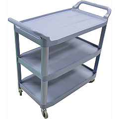 Impact 3-Shelf Bussing Cart 3 Shelf - 200 lb Load Capacity - 4" Caster Size - 40" Length x 20" Width x 38" Height - Gray - 1 Each (7006) Impact 3-Shelf Bussing Cart 3 Shelf - 200 lb Load Capacity - 4" Caster Size - 40" Length x 20" Width x 38" Height - Gray - 1 Each (7006)