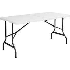 Iceberg IndestrucTable TOO Bifold Table Rectangle Top - Height Adjustable - 72" Table Top Length x 30" Table Top Width x 2" Table Top Thickness - 29" Height - Indoor, Outdoor - Platinum, Powder Coated - Tubular Steel - High-density Polyethylene (H (65463) Iceberg IndestrucTable TOO Bifold Table Rectangle Top - Height Adjustable - 72" Table Top Length x 30" Table Top Width x 2" Table Top Thickness - 29" Height - Indoor, Outdoor - Platinum, Powder Coated - Tubular Steel - High-density Polyethylene (H (65463)