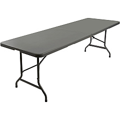 Iceberg IndestrucTable TOO Bifold Table Rectangle Top - Contemporary Style - Height Adjustable - 96" Table Top Length x 30" Table Top Width x 2" Table Top Thickness - 29" Height - Indoor, Outdoor - Charcoal, Powder Coated - Tubular Steel - High-de (65477) Iceberg IndestrucTable TOO Bifold Table Rectangle Top - Contemporary Style - Height Adjustable - 96" Table Top Length x 30" Table Top Width x 2" Table Top Thickness - 29" Height - Indoor, Outdoor - Charcoal, Powder Coated - Tubular Steel - High-de (65477)