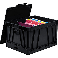Storex Collapsible Storage Crate External Dimensions: 14.3" Width x 17.3" Depth x 10.5" Height - 45 lb - 9.25 gal - Media Size Supported: Letter, Legal - Lid Lock Closure - Heavy Duty - Stackable - Plastic - Black - For File Folder, Letter, Do (61809U04C) Storex Collapsible Storage Crate External Dimensions: 14.3" Width x 17.3" Depth x 10.5" Height - 45 lb - 9.25 gal - Media Size Supported: Letter, Legal - Lid Lock Closure - Heavy Duty - Stackable - Plastic - Black - For File Folder, Letter, Do (61809U04C)