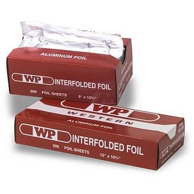 WP Interfolded Foil Sheets 9" Width x 10.75" Length - Interfolded - Plastic - Silver - 6 / Carton (632)