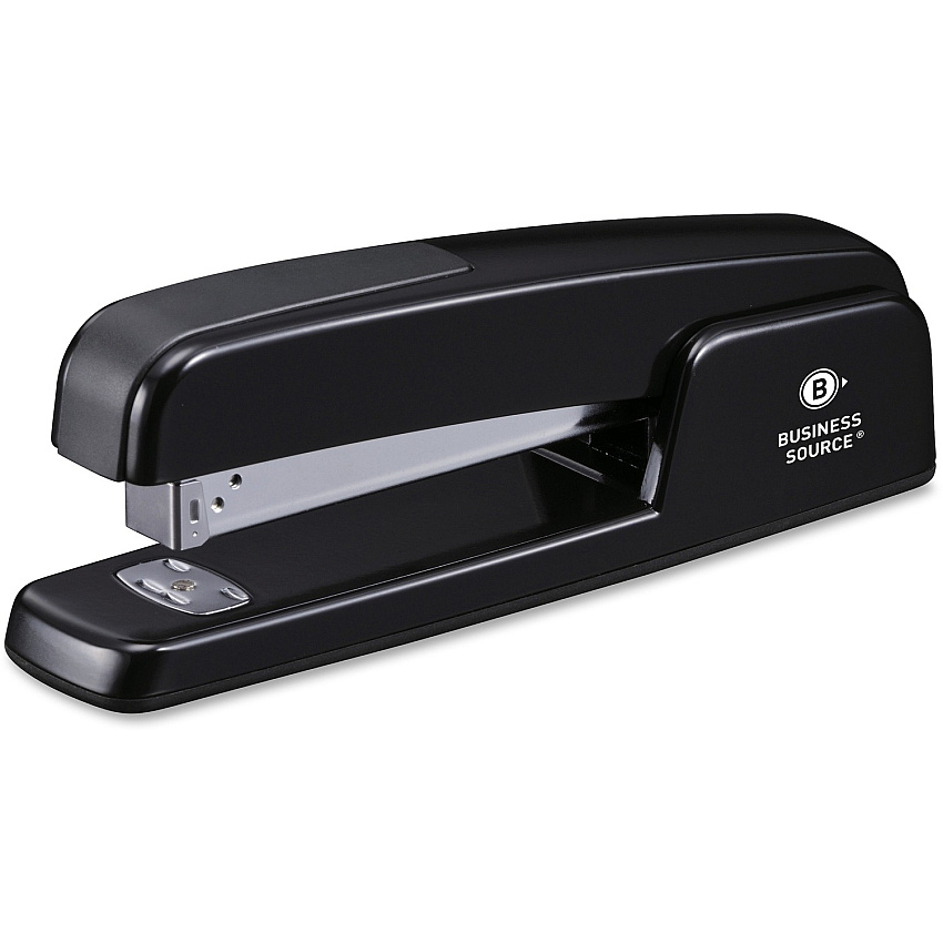 Business Source Die-cast Stapler Staples Upto 20 Sheet - Holds Upto 210 Staple - Full Strip - Top Loading - Black - Die-cast - 1 Each (BSN41877)