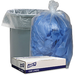Genuine Joe Low Density Can Liners 60 gal Capacity - 58" Length x 38" Width x 1.75 mil (44 Micron) Thickness - Low Density - Clear - Recycled - 100 / Carton (GJO29133) Genuine Joe Low Density Can Liners 60 gal Capacity - 58" Length x 38" Width x 1.75 mil (44 Micron) Thickness - Low Density - Clear - Recycled - 100 / Carton (GJO29133)