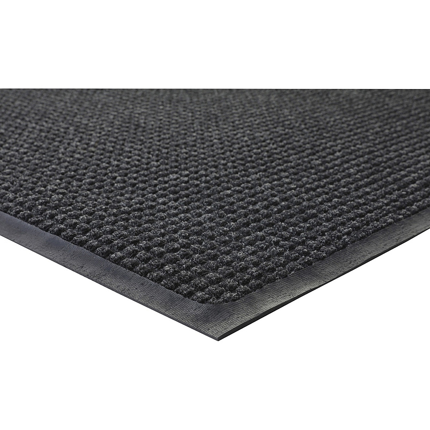 Genuine Joe Waterguard Floor Mat Floor - 10 ft Length x 36" Width - Rectangular - Rubber - Charcoal - 1 Each (GJO59460)