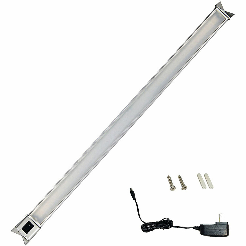 Lorell Under Cabinet Task Light 7 W LED Bulb - Adjustable Angle - 420 lm Lumens - Undercabinet Mountable - Silver - for Cabinet, Indoor - 1 Each (LLR13200)