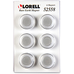 Lorell Round Cap Rare Earth Magnets 1.2" Diameter - Round - 1 Pack - Clear (LLR52558) Lorell Round Cap Rare Earth Magnets 1.2" Diameter - Round - 1 Pack - Clear (LLR52558)