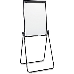 Lorell 2-sided Dry-Erase Easel with Flip-Chart Clip 36" (3 ft) Width x 24" (2 ft) Height - Melamine Surface - Black Steel Frame - Rectangle - 1 Each (LLR55629)