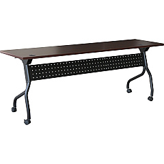 Lorell Flip Top Training Table Rectangle Top - Four Leg Base - 4 Legs - 72" Table Top Width x 23.60" Table Top Depth - 29.50" Height x 70.88" Width x 23.63" Depth - Assembly Required - Black, Mahogany - Melamine, Nylon - 1 Each (LLR59514) Lorell Flip Top Training Table Rectangle Top - Four Leg Base - 4 Legs - 72" Table Top Width x 23.60" Table Top Depth - 29.50" Height x 70.88" Width x 23.63" Depth - Assembly Required - Black, Mahogany - Melamine, Nylon - 1 Each (LLR59514)