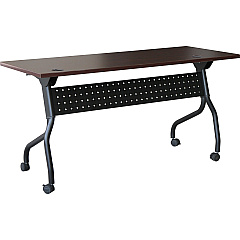 Lorell Flip Top Training Table Rectangle Top - Four Leg Base - 4 Legs - 48" Table Top Width x 23.60" Table Top Depth - 29.50" Height x 47.25" Width x 23.63" Depth - Assembly Required - Black, Mahogany - Melamine, Nylon - 1 Each (LLR59518) Lorell Flip Top Training Table Rectangle Top - Four Leg Base - 4 Legs - 48" Table Top Width x 23.60" Table Top Depth - 29.50" Height x 47.25" Width x 23.63" Depth - Assembly Required - Black, Mahogany - Melamine, Nylon - 1 Each (LLR59518)
