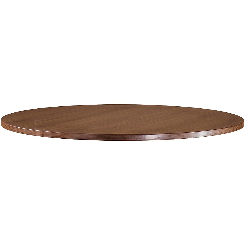 Lorell Essentials Conference Tabletop Round - 1" Thickness x 48" Diameter Table Top, 1" Height x 47.3" Width x 47.3" Depth - Band Edge - Finish: Walnut Laminate - For Meeting, Office - 1 Each (LLR69989)