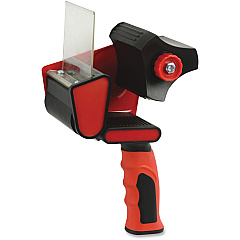 Sparco 3" Packaging Tape Dispenser 3" Core - Ergonomic Design, Adjustable Tension Mechanism, Durable - Red, Black - 1 Each (68535)