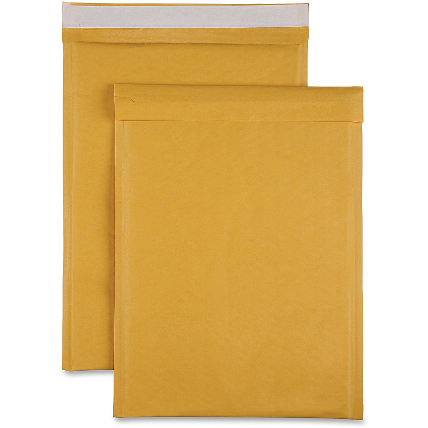 Sparco Size 5 Bubble Cushioned Mailers Bubble - #5 - 10 1/2" Width x 16" Length - Self-sealing - Kraft - Kraft - 100 / Carton (74985)