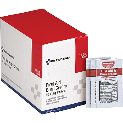 First Aid Only Burn Cream Packets For Burn, Cut, Scrape - 60 / Box (13600)