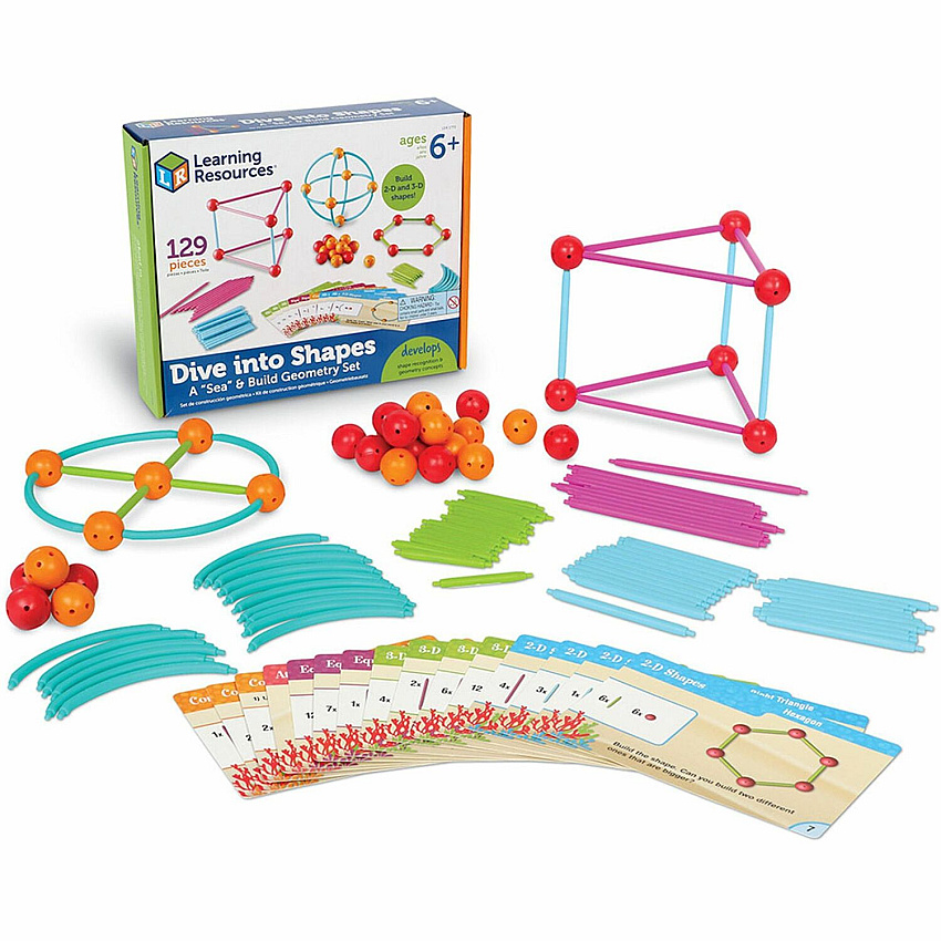 Learning Resources Dive Shapes Sea/Build Geometry Set 1 Set (1773)
