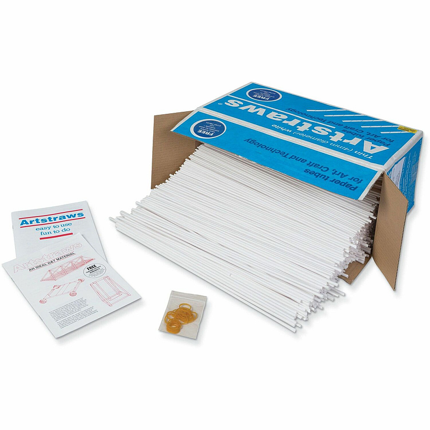 Artstraws Classpack Art Straws Art, Craft, Shaping - 1800 Piece(s) - 9" Height x 16.50" Length - White - 1800 / Box (9030)