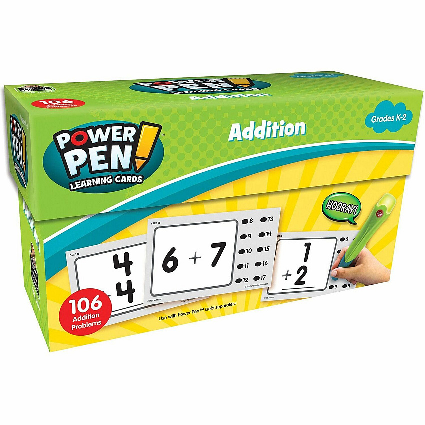 Teacher Created Resources Power Pen Addition Cards Theme/Subject: Learning - Skill Learning: Addition - 53 Pieces - 1 Each (6456)