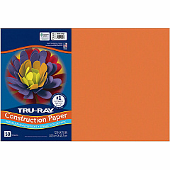 Tru-Ray Construction Paper Art Project - 18" Width x 12" Length - Electric Orange - Sulphite - 1 Pack (103405) Tru-Ray Construction Paper Art Project - 18" Width x 12" Length - Electric Orange - Sulphite - 1 Pack (103405)