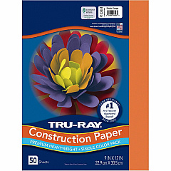 Tru-Ray Construction Paper Art Project - 12" Width x 9" Length - Electric Orange - Sulphite - 1 Pack (103404) Tru-Ray Construction Paper Art Project - 12" Width x 9" Length - Electric Orange - Sulphite - 1 Pack (103404)