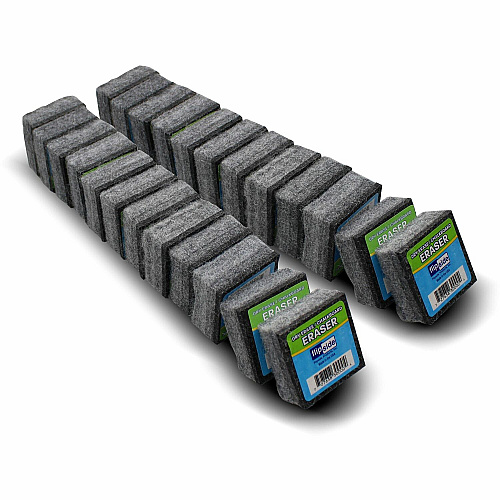 Flipside Products Flipside Dry Erase/Chalkboard Eraser Gray - Felt - 2" Width x 1" Height x 2" Depth - 24 / Pack - Soft (32000)