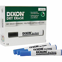 Dixon Dry Erase Markers Blue Ink - 1 Dozen (92108) Dixon Dry Erase Markers Blue Ink - 1 Dozen (92108)