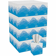 Pacific Blue Select Facial Tissue by GP Pro - Cube Box 2 Ply - 7.65" Width x 8.85" Length - White - 100/Box - 36 / Carton (46200CT)