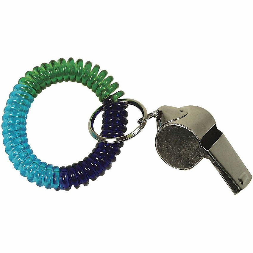 The Pencil Grip Wrist Coil Whistle 1.5" Height x 1.5" Width x 1.5" Length - Stainless Steel - 1 Each (26201)