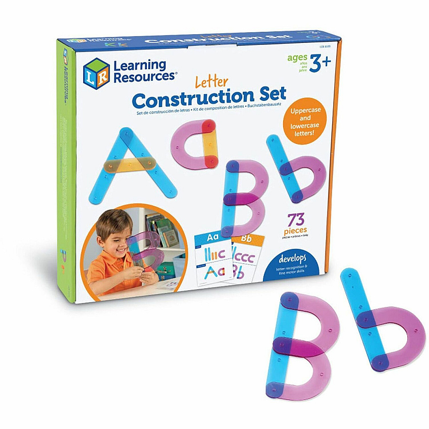 Learning Resources Letter Construction Activity Set Theme/Subject: Learning - Skill Learning: Letter Recognition, Alphabet, Mathematics, Uppercase Letters, Lowercase Letters - 3+ - 1 Set (8555)