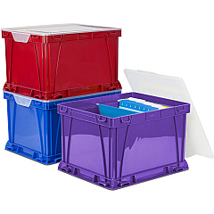 Storex 3 Piece Cube Storage Bins External Dimensions: 14.3" Width x 17.3" Depth x 10.5" Height - Stackable - Plastic - Assorted Bright - For File - Recycled - 3 / Set (62012U03C) Storex 3 Piece Cube Storage Bins External Dimensions: 14.3" Width x 17.3" Depth x 10.5" Height - Stackable - Plastic - Assorted Bright - For File - Recycled - 3 / Set (62012U03C)