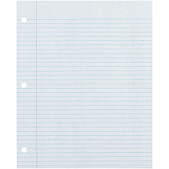 Ecology Recycled Filler Paper 500 Sheets - College Ruled Front Ruling - 0.28" Ruled - Red Margin - 3 Hole(s) - Letter - 8 1/2" x 11" Sheet Size - White Paper - Eco-friendly, Recyclable, Acid-free, Chlorine-free, Hole-punched - Recycled - 1 Pack (2417) Ecology Recycled Filler Paper 500 Sheets - College Ruled Front Ruling - 0.28" Ruled - Red Margin - 3 Hole(s) - Letter - 8 1/2" x 11" Sheet Size - White Paper - Eco-friendly, Recyclable, Acid-free, Chlorine-free, Hole-punched - Recycled - 1 Pack (2417)