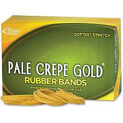 Alliance Rubber Pale Crepe Gold Rubber Bands Size: #54 - Stretchable, Durable, Reusable - Golden Crepe - 1 Box (20545)