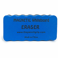 The Pencil Grip Magnetic Whiteboard Eraser 2" Width x 4" Length - Ergonomic Design, Soft, Dirt Resistant, Magnetic - Blue - 1 Each (352)