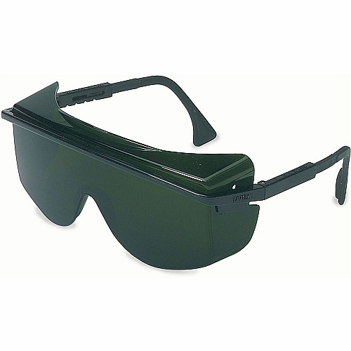 Uvex Safety Astro OTG 3001 Safety Glasses Clear Lens - Black Frame - Scratch Resistant, Adjustable, Adjustable Temple, Comfortable, Cushioned - 1 Each (S2509)