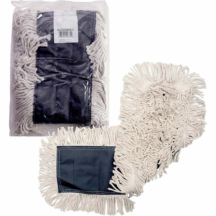 Genuine Joe Disposable Dust Mop Refill 5" Width x 36" Length - Disposable, 4-ply, Looped Ends, Quick Drying, Fray Resistant, Durable, Absorbent, 4-ply Yarn - Synthetic, Cotton - Natural - 1 Each (GJO00365)