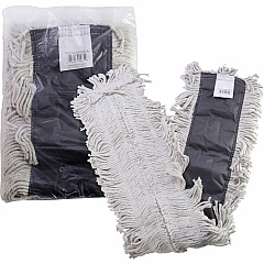 Genuine Joe Disposable Dust Mop Refill 5" Width x 48" Length - Disposable, 4-ply, Looped Ends, Quick Drying, Fray Resistant, Durable, Absorbent, 4-ply Yarn - Synthetic, Cotton - Natural - 1 Each (GJO00485)