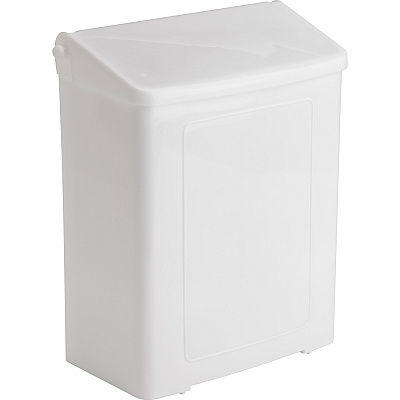 Safe-Use Sanitary Napkin Receptacle Wall Mountable - 10.6" Height x 9" Width x 4.6" Depth - Plastic - White - 1 Each (1102)