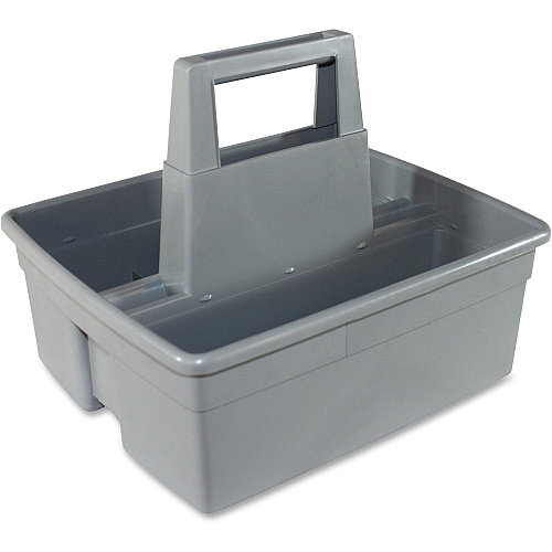 Impact Maids' Basket 2 Compartment(s) - 10.10" Height x 11.10" Width x 12.90" Length - Handle, Heavy Duty - Gray - Plastic - 1 Each (1803)