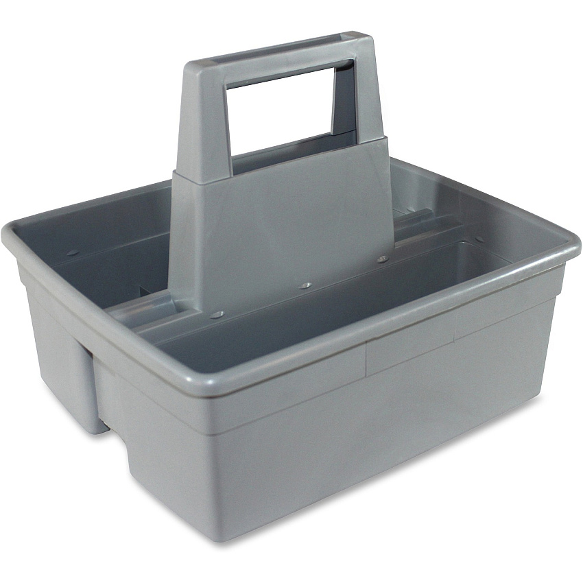 Impact Maids' Basket 2 Compartment(s) - 10.10" Height x 11.10" Width x 12.90" Length - Handle, Heavy Duty - Gray - Plastic - 1 Each (1803)