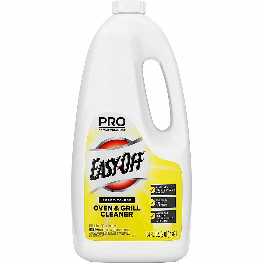 Easy-Off Oven/Grill Cleaner 64 fl oz (2 quart) - Non-flammable - Clear Bottle - 1 Each (80689)