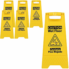 Genuine Joe Universal Graphic Wet Floor Sign English, Spanish - Print/Message "Wet Floor" - Foldable - Yellow - 2 / Carton (GJO85117CT) Genuine Joe Universal Graphic Wet Floor Sign English, Spanish - Print/Message "Wet Floor" - Foldable - Yellow - 2 / Carton (GJO85117CT)