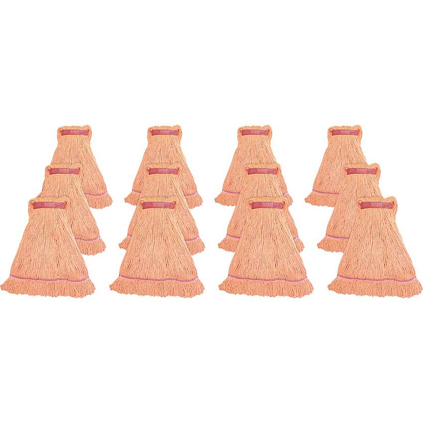 Genuine Joe Narrow Band Large Mophead Rayon, Cotton - 12 / Carton (GJOLOR1BCT)