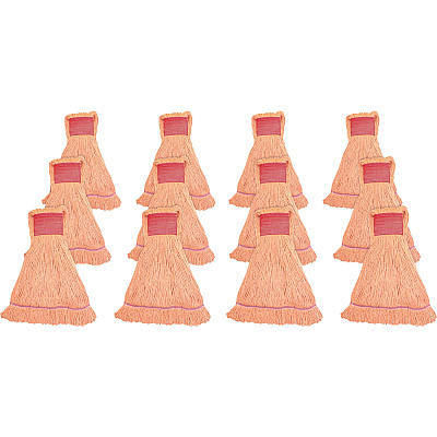 Genuine Joe Synthetic Blend Large Mophead Rayon, Cotton - Orange - 12 / Carton (GJOLOR5BCT)