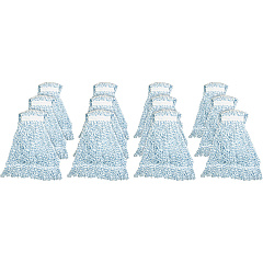Genuine Joe Blue Stripes Hygrade Rayon Mophead Medium - Rayon - 12 / Carton (GJOMBW1BCT)