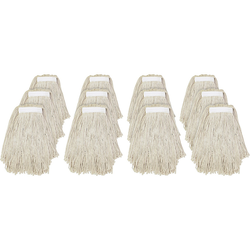 Genuine Joe Genuine Joe Clamp-style Mophead Cotton - 12 / Carton (GJON24COTCT)