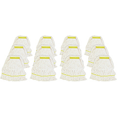 Genuine Joe Narrow Band Small Mophead Rayon, Cotton - White - 12 / Carton (GJOSWH1BCT) Genuine Joe Narrow Band Small Mophead Rayon, Cotton - White - 12 / Carton (GJOSWH1BCT)
